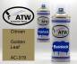 Preview: Citroen, Golden Leaf, AC-319: 400ml Sprühdose + 400ml Klarlack - Set, von ATW Autoteile West.